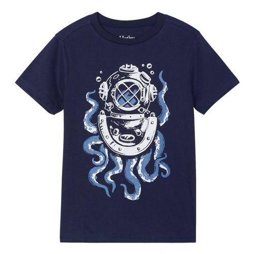 Hatley Boys Octopus Diver Graphic Tee Navypea