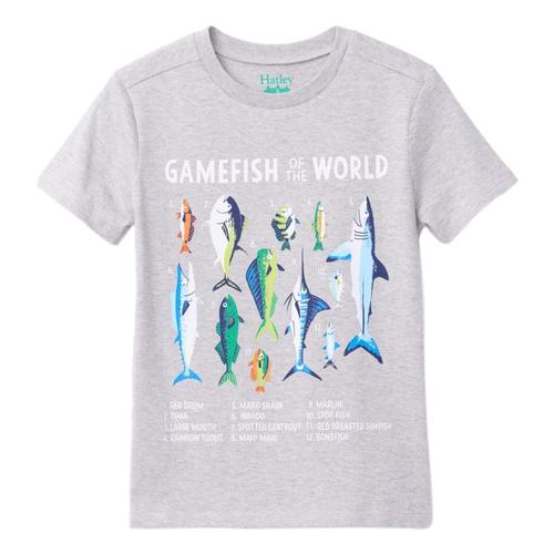 Hatley Boys Game Fish Graphic Tee Athltgry