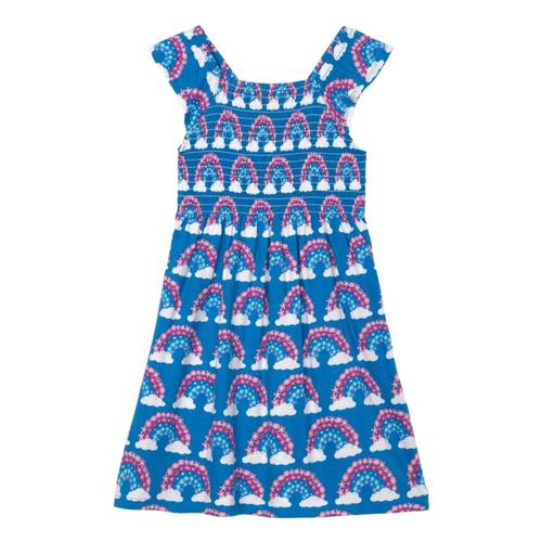 Hatley Girls Magical Rainbows Smocked Dress Mykblue