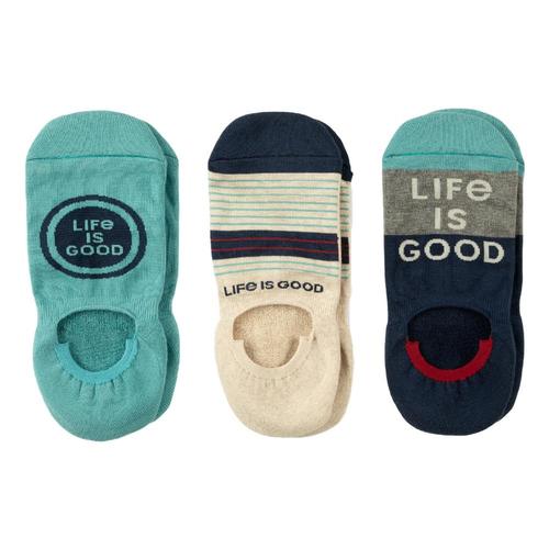Life is Good Cushioned Men's No-Show Socks 3-Pack Lig