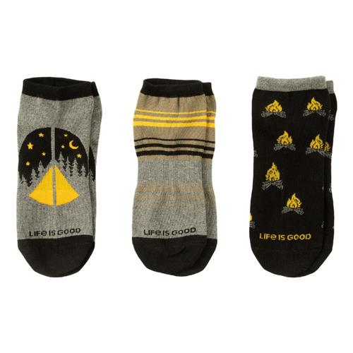 Life is Good Men's Outdoor Peace Low Cut Socks 3-Pack Outdoor