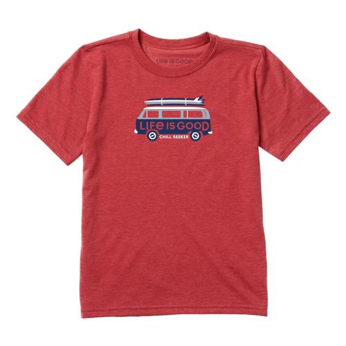 Life is Good Boy's Chill Seeker Van Cool Tee Fadedred