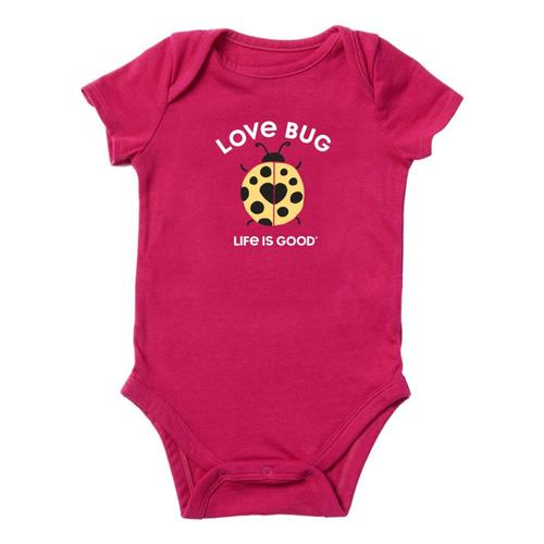 Life is Good Infant Lady Love Bug Crusher Baby Bodysuit Sngriared