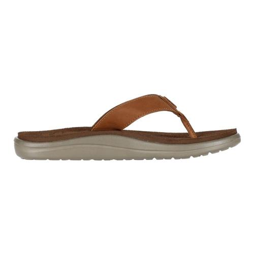 Teva Women's Voya Flip Leather Sandals Chipmnk_cpm