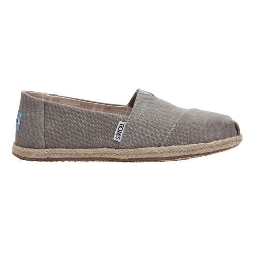TOMS Women's Drizzle Grey Washed Canvas Espadrilles Drizgrywcanv