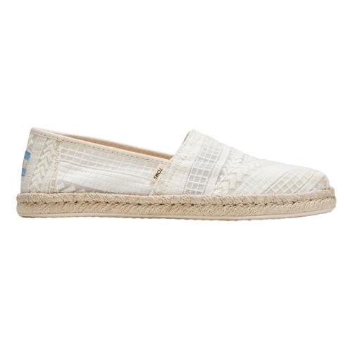 Toms Women's Natural Arrow Embroidered Mesh Rope Alpargatas Nat.Arw.Msh
