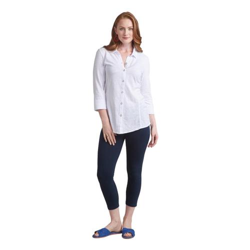 Habitat Women's Cotton Pebble Shaped Shirt White