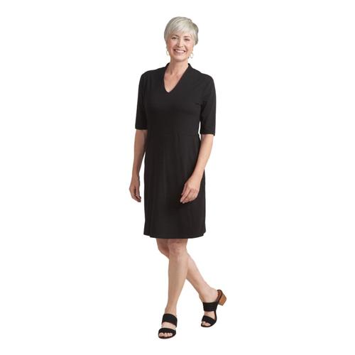 Habitat Women's V-Neck Pocket Dress Black