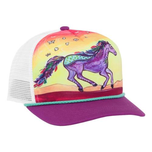 Sunday Afternoons Kids Horse Feather Cooling Trucker Hat Horsefthr