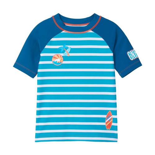 Hatley Boys Tropical Paradise Short Sleeve Rashguard Baltic