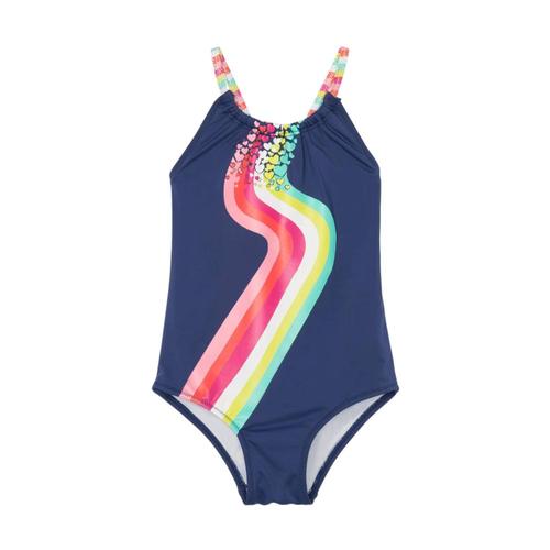 Hatley Girls Rainbow Waterfall Swimsuit Patblue