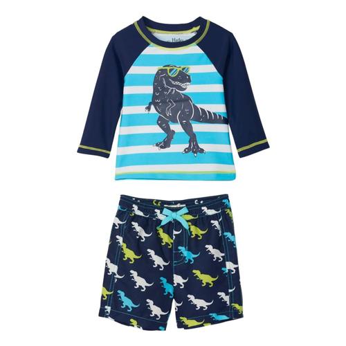Hatley Infant Cool T-Rex Rashguard Set Navy