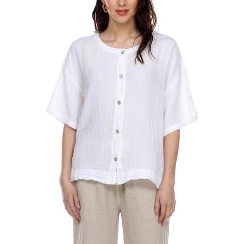 Honest Cotton Women's Boxy Button-Up White