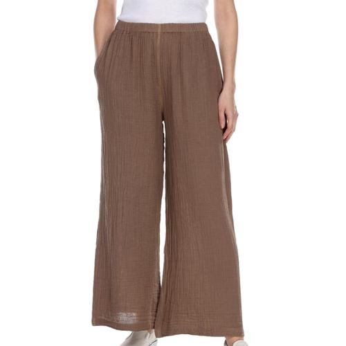 Honest Cotton Women's Long Palazzo Pants Taupe