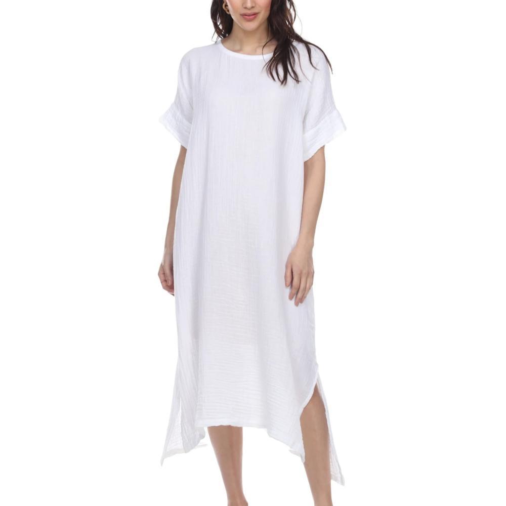 Honest Cotton Women's Laguna Dress WHITE