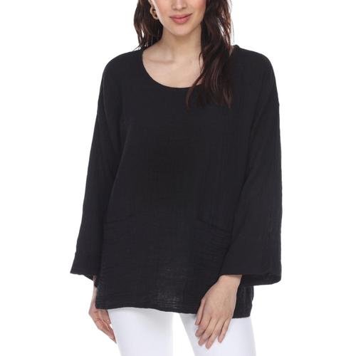 Honest Cotton Women's Beach Pocket Tunic Black