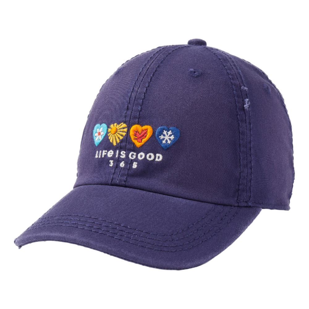 Life is Good LIG 365 Hearts Sunwashed Chill Cap DARKSTBLUE
