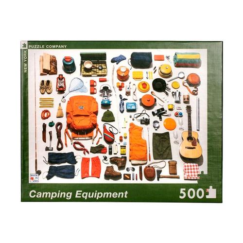 New York Puzzle Company Camping Equipment 500 Piece Jigsaw Puzzle