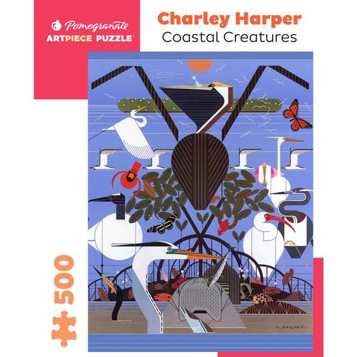 Pomegranate Charley Harper: Coastal Creatures 500-Piece Jigsaw Puzzle