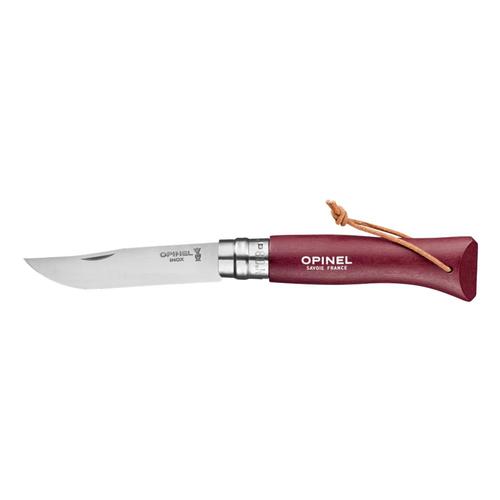 Opinel No.8 Stainless Steel Pocket Knife Burgundy