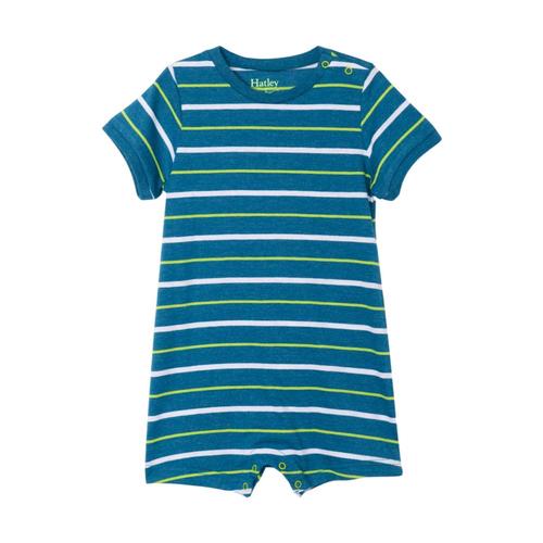 Hatley Infant Ocean Stripe Romper Mrcnblue