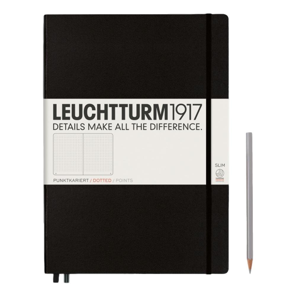Leuchtturm1917 Hardcover Dotted Master Slim Notebook BLACK