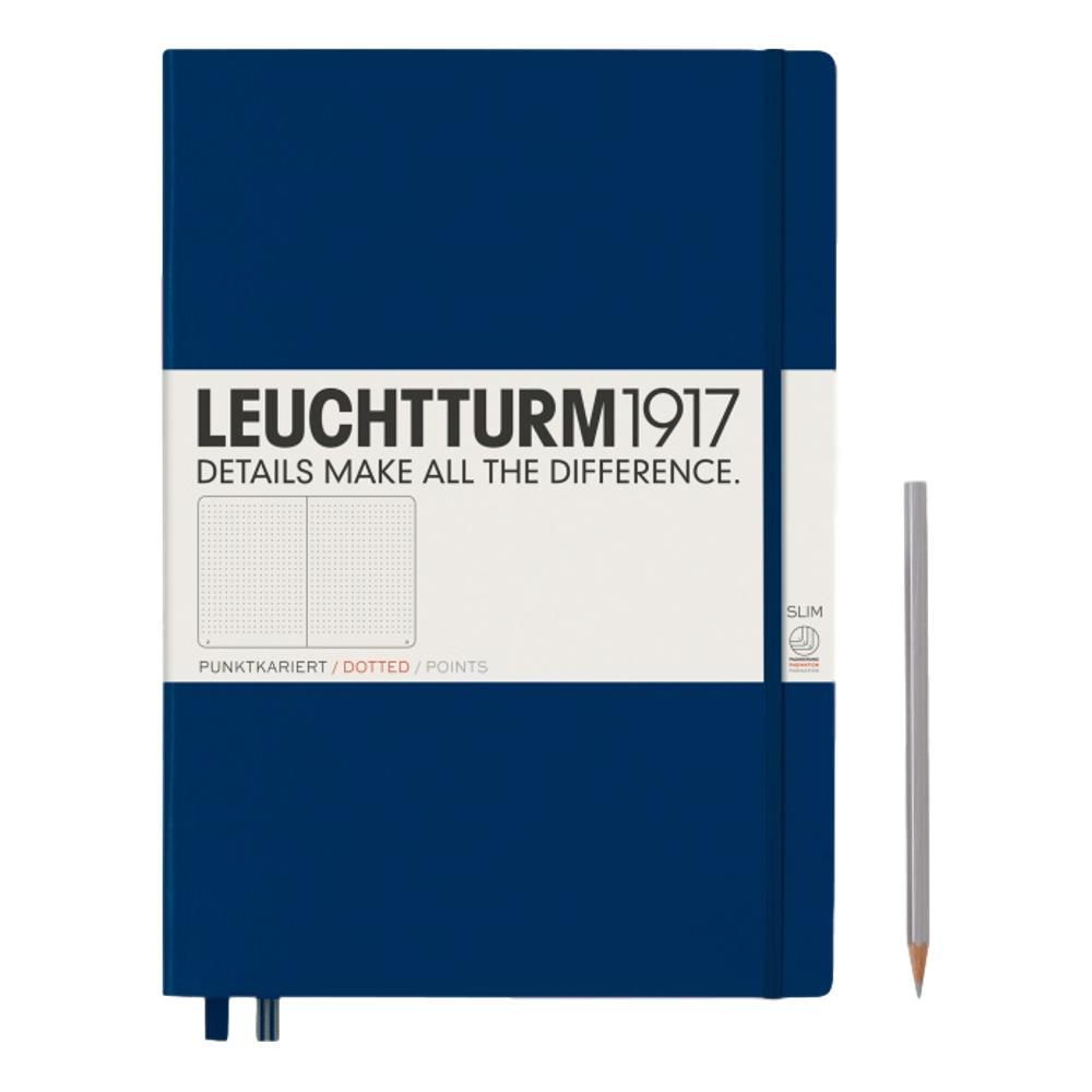 Leuchtturm1917 Hardcover Dotted Master Slim Notebook NAVY