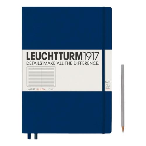 Leuchtturm1917 Hardcover Ruled Master Slim Notebook Navy