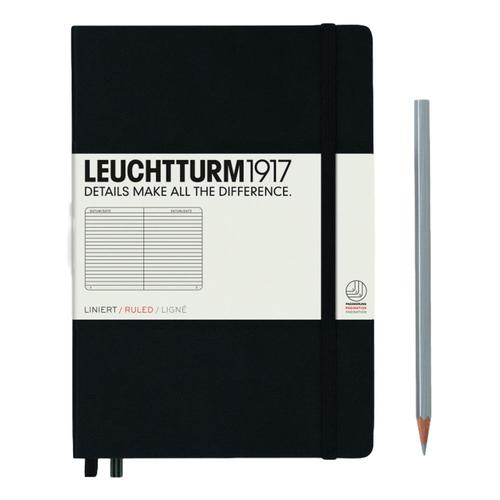 Leuchtturm1917 Hardcover Medium Ruled Notebook Black