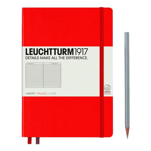 Leuchtturm1917 Hardcover Medium Ruled Notebook Red