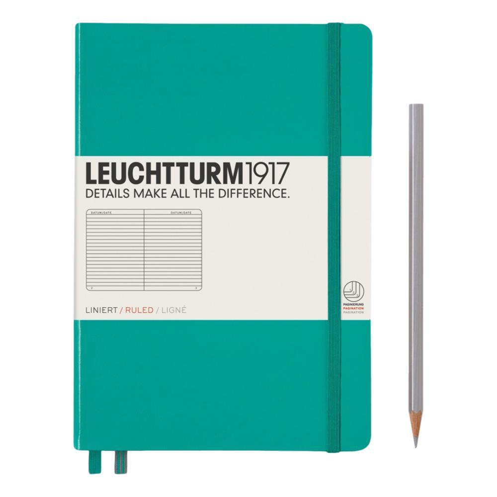 Leuchtturm1917 Hardcover Medium Ruled Notebook EMERALD