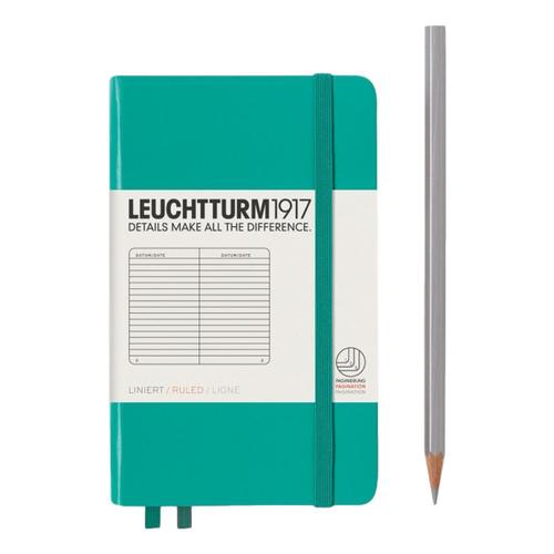 Leuchtturm1917 Hardcover Ruled Pocket Notebook Emerald