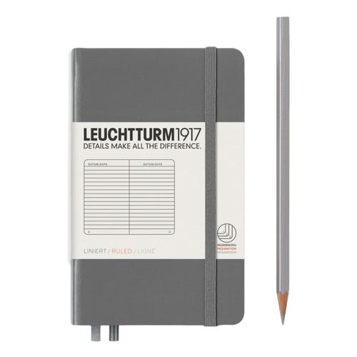 Leuchtturm1917 Hardcover Ruled Pocket Notebook Anthracite