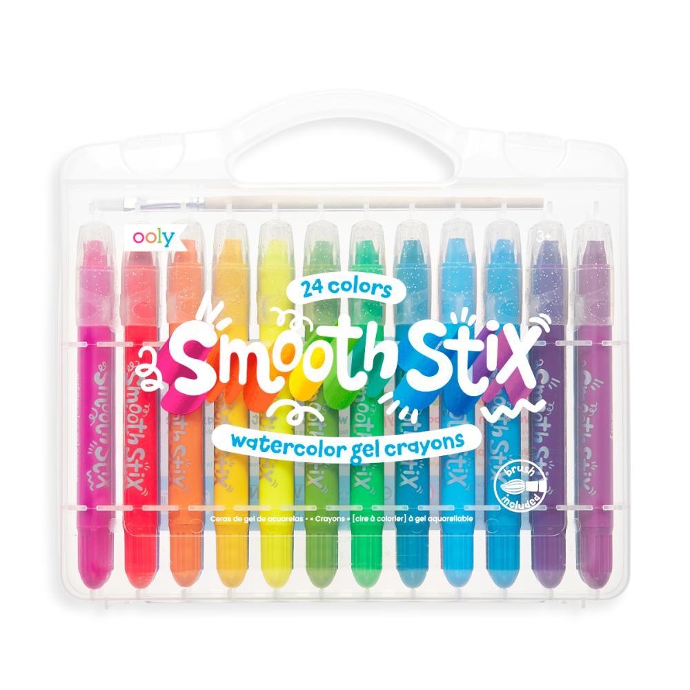  Ooly Smooth Stix Watercolor Gel Crayons - Set Of 24