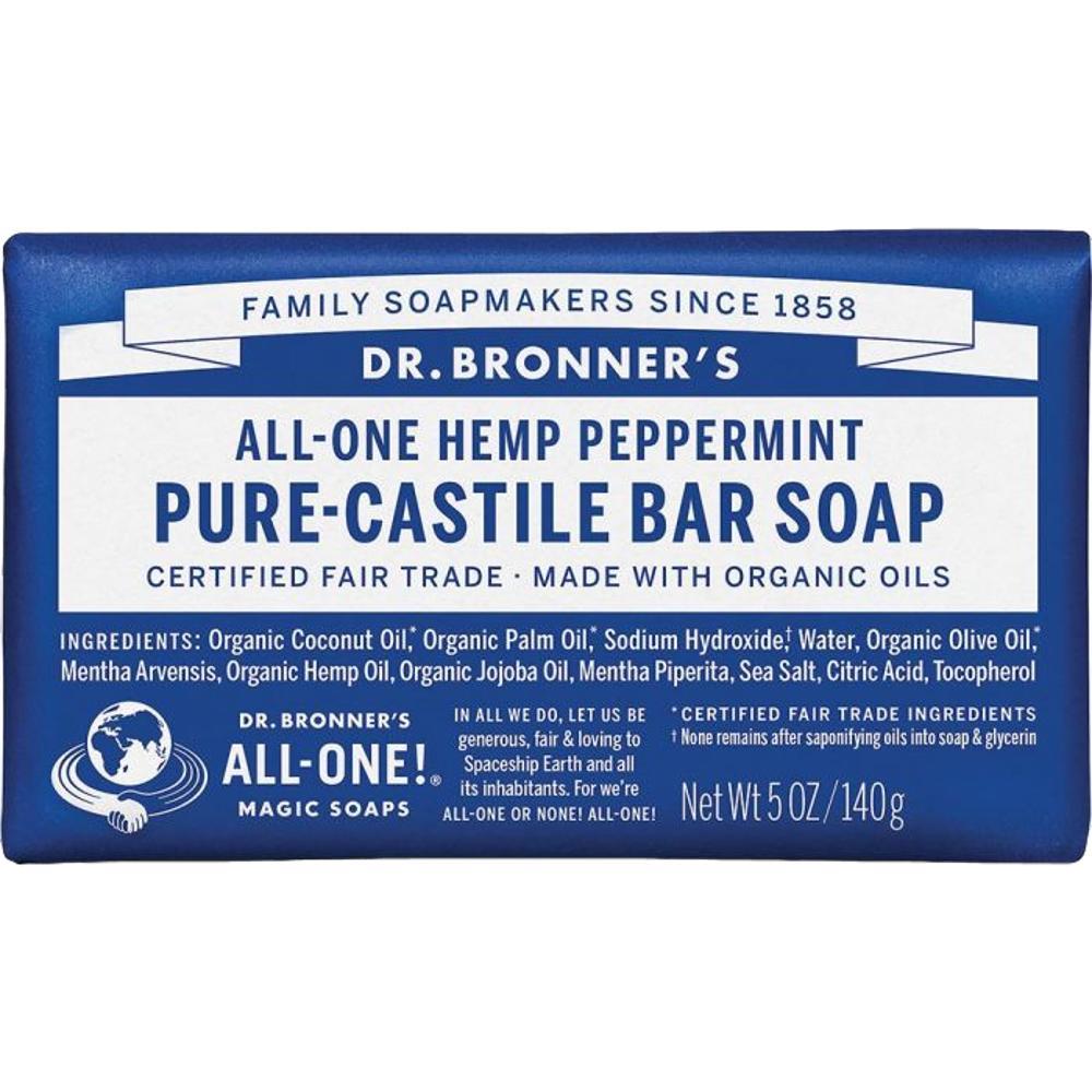 Dr. Bronner's Pure-Castile Bar Soap Peppermint 5oz PEPPERMINT