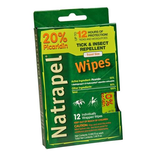 Natrapel 12-hour Wipes - 12 Pack