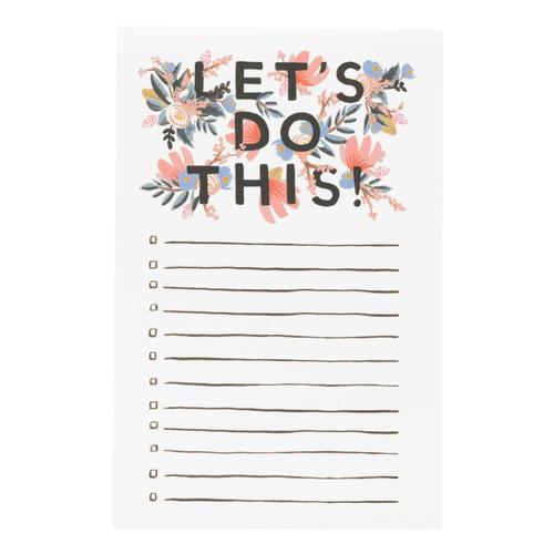 Rifle Paper Co. Let's Do This Checklist Notepad