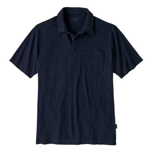 Patagonia Men's Organic Cotton Lightweight Polo Navy_nena