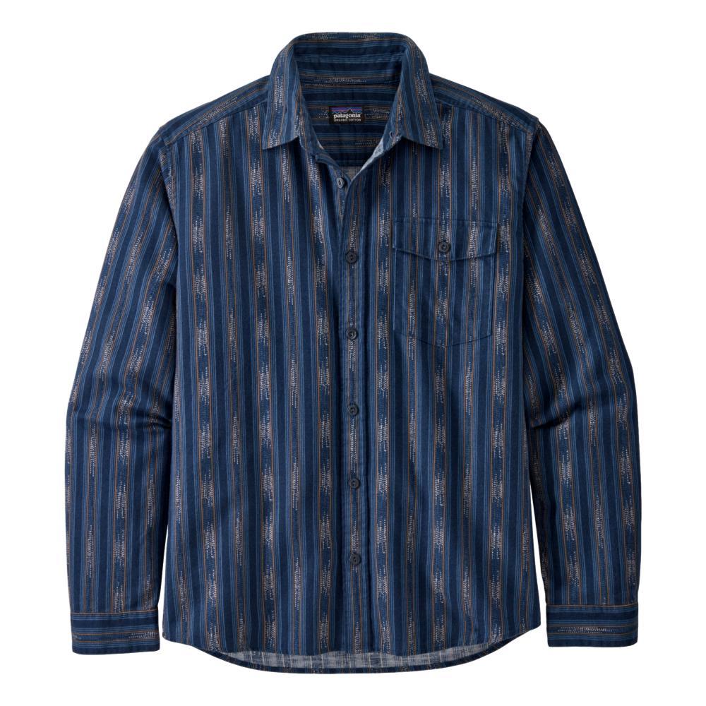 Patagonia Men's Long-Sleeved Lightweight Fjord Flannel Shirt BLUE_IRSB