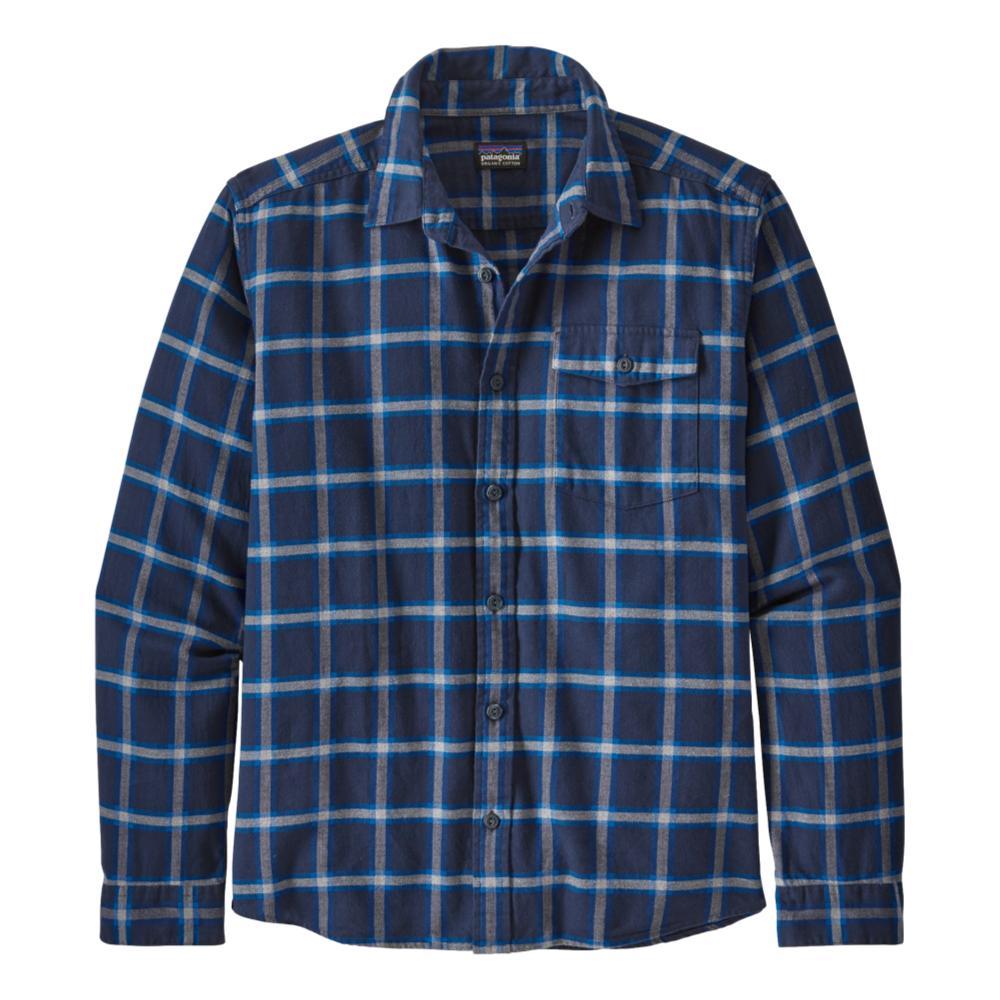 Patagonia Men's Long-Sleeved Lightweight Fjord Flannel Shirt NAVY_GRNN