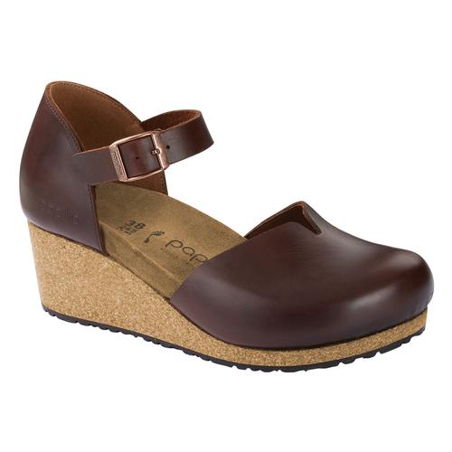 Birkenstock Papillio Women's Mary Natural Leather Clogs - Narrow Cognac