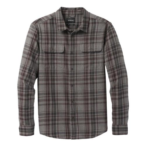 prAna Men's Edgewater Long Sleeve Shirt Granitehthr