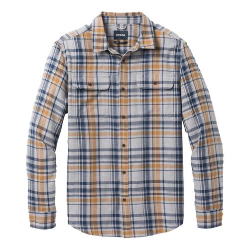 prAna Men's Edgewater Long Sleeve Shirt Ltgreyhthr