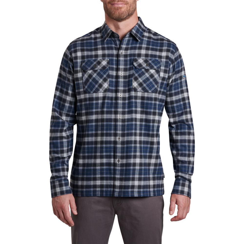 KUHL Men's Dillingr Long Sleeve Flannel Shirt INTERSTELLAR
