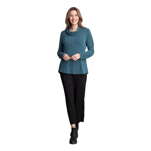 Habitat Women's Crossroads Pucker Drape Neck Tunic Dragonfly