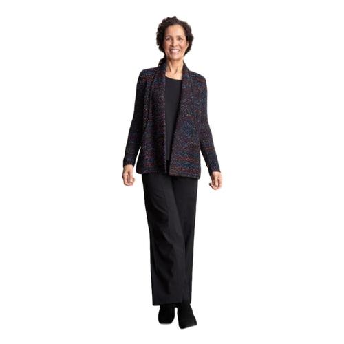 Habitat Women's Confetti Yarn Cardigan with Built In Pockets Black