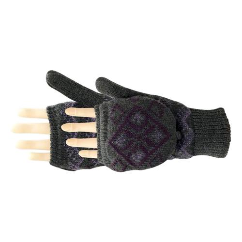 Manzella Women's Diamond Convertible Gloves Hthgrey