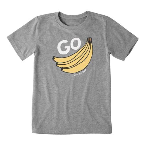 Life is Good Boys Go Bananas Crusher Tee Hthrgray