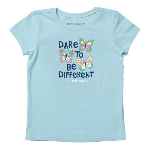 Life is Good Girls Dare To Be Different Crusher Tee Bchblue
