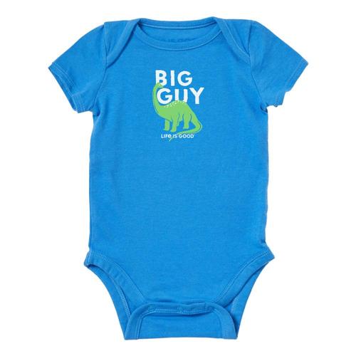 Life is Good Baby Big Guy Crusher Bodysuit Rylblue